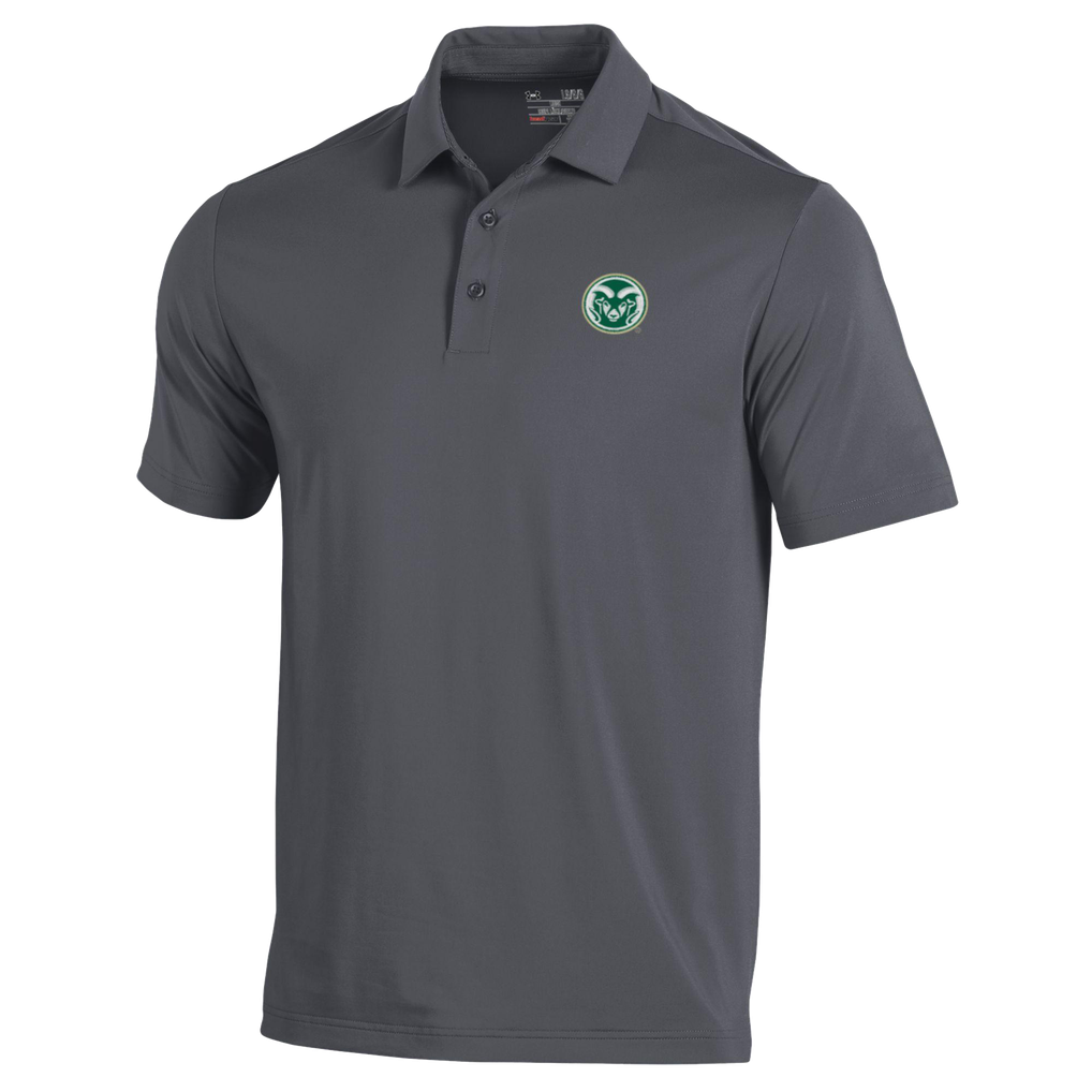  Colorado State Rams Under Armour Performance Playoff Polo - Gray